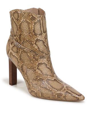 Women's Cambri Snake Embossed Leather Ankle Boots