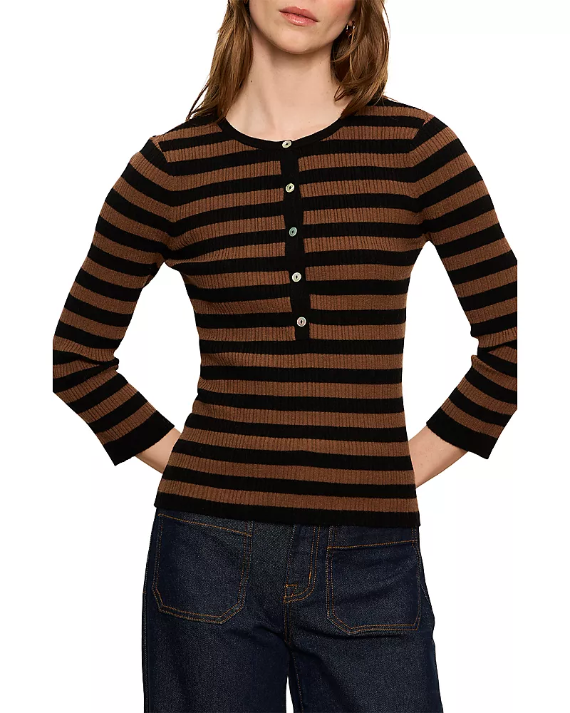 Sanctuary Selena Henley Striped Top