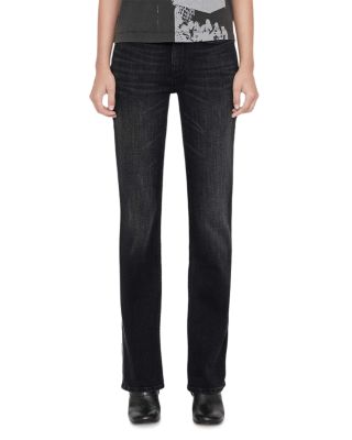 Eve Cotton Stretch High Rise Bootcut Jeans in Washed Black