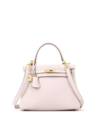 Kelly 25 Handbag Light Togo with Gold Hardware