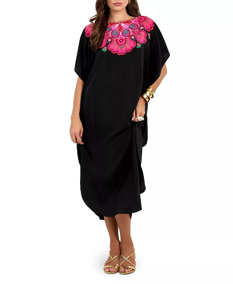 Trina Turk Long Jalani Sautoir Maxi Caftan Dress