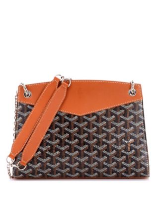  PM Structured Rouette Chain Shoulder Bag Coated Canvas