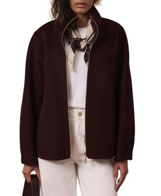  Women's Wool Blend Hand Finished Bomber Jacket