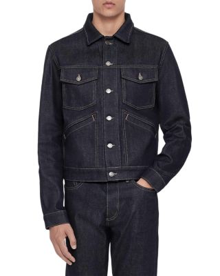 Allsaints Selvedge Cotton Pocket Trucker Jacket