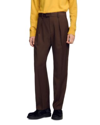 Sandro Gerard Wool Blend Wide Leg Trousers