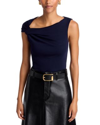 Cece Asymmetric Off-the-Shoulder Tee