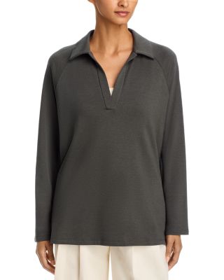 Brushed Terry Raglan Henley Tunic