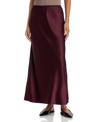 Silk Charmeuse Bias Cut Maxi Skirt