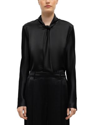 Barb Scarf Long Sleeve Blouse