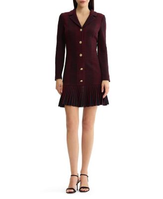  x Anna Marie  A-Line Flounce Hem Tweed Knit Dress