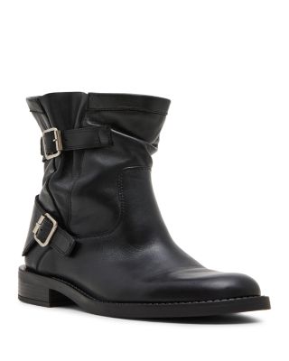 Women's Denis Leather Moto Ankle Boots
