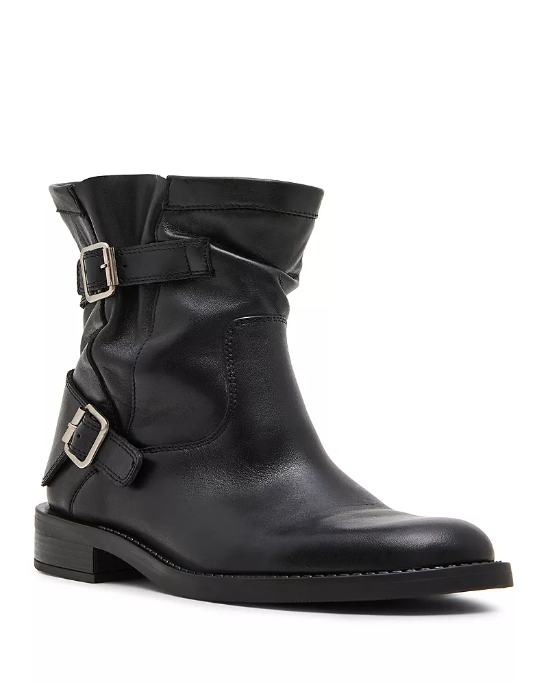 Steve Madden Women's Denis Leather Moto Ankle Boots