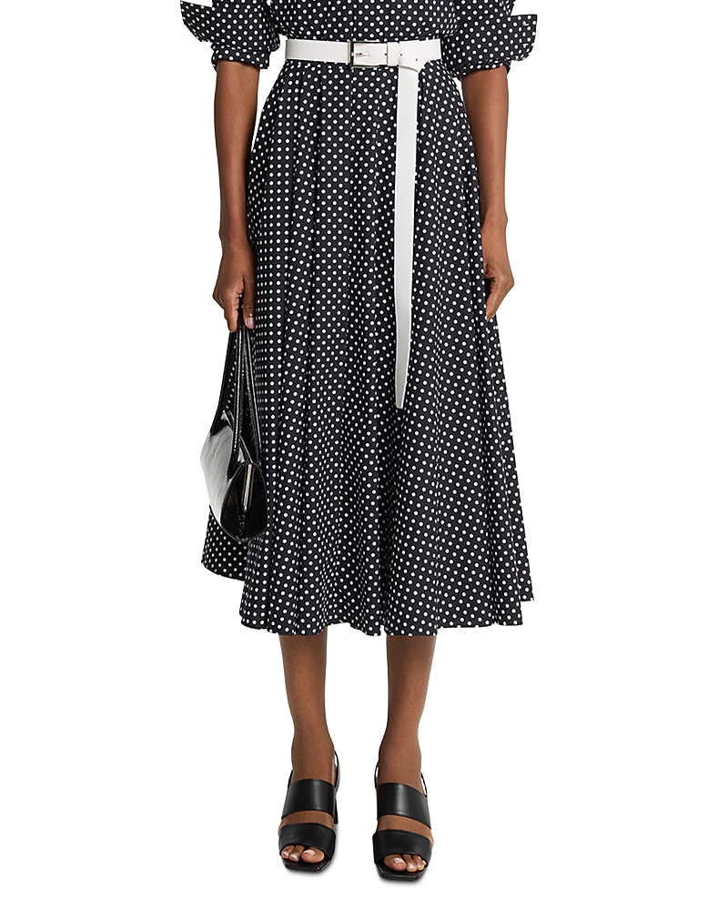 Michael Kors Collection Polka Dot Cotton Poplin Dance Skirt