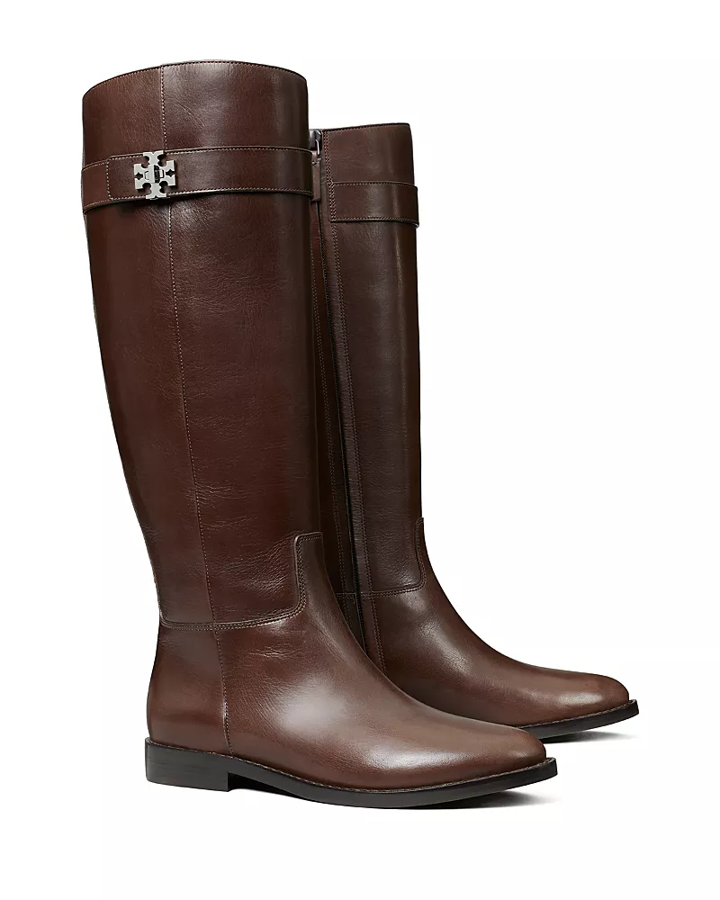 Tory Burch Women's Turnlock Leather Riding Boots