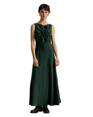 Bow Detail Satin Dress