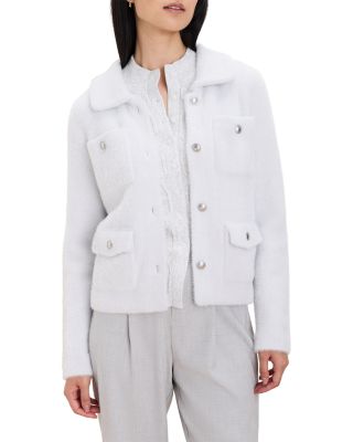 Fuzzy Patch Pocket Jacket