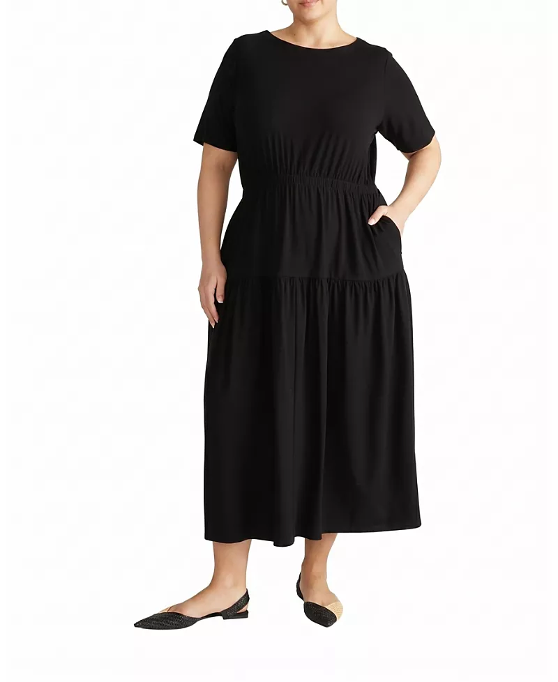 Universal Standard Women's Plus Thea Divine Jersey Midi Dress