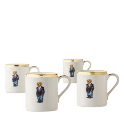 Wilshire Polo Bear Mugs, Set of 4