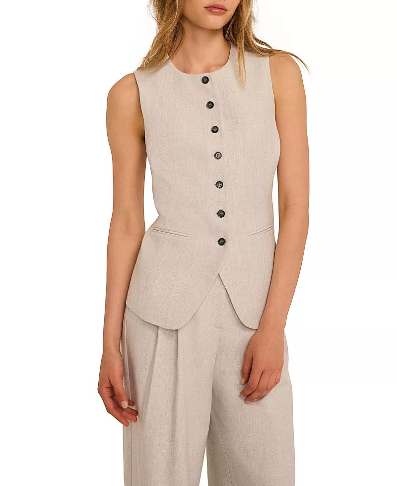 Mint Velvet Women's Tailored Waistcoat Sleeveless Button Down Top