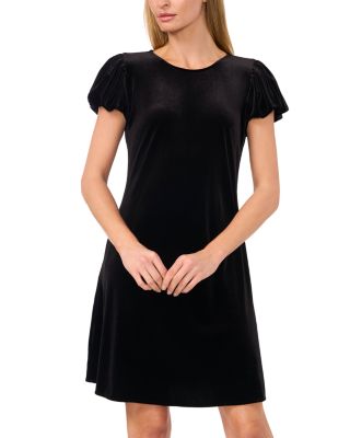 CeCe Velvet Bubble Sleeve Mini Dress