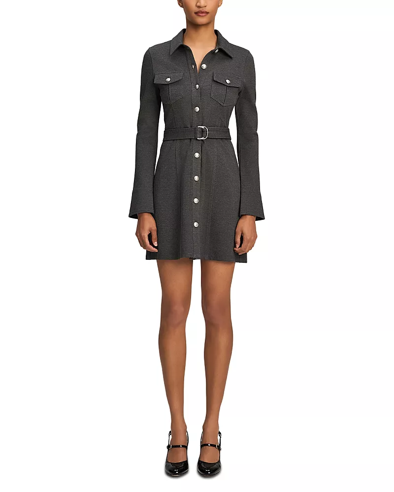 Cinq a Sept Aliza Ponte Fit-and-Flare Mini Dress