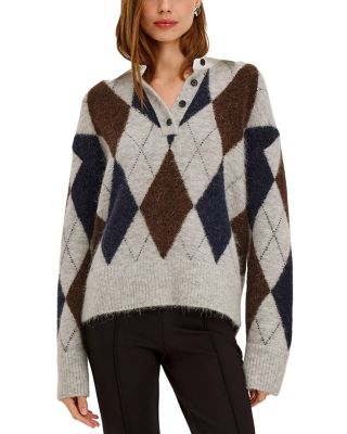Linda Argyle Alpaca Blend Collared Sweater