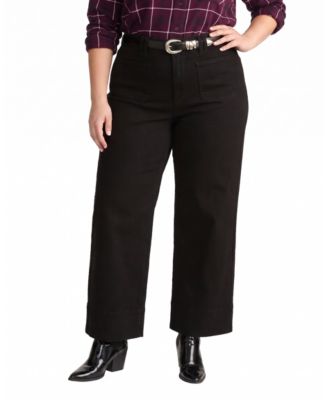 Women's Plus Claudia High Rise Stretch Jeans in Jet Black
