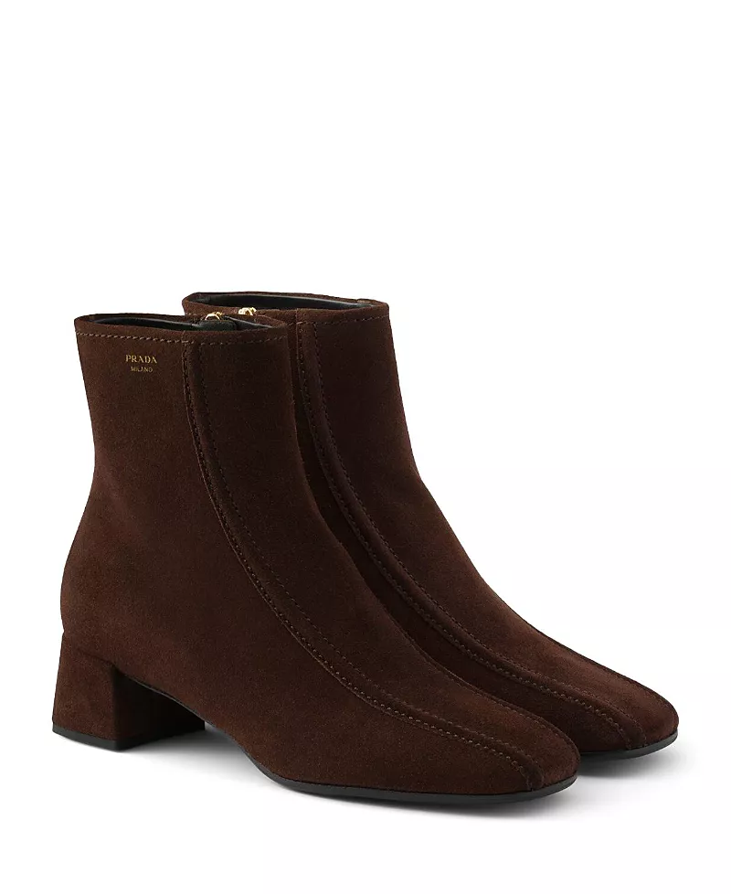 Prada Women's Suede Ankle Boots