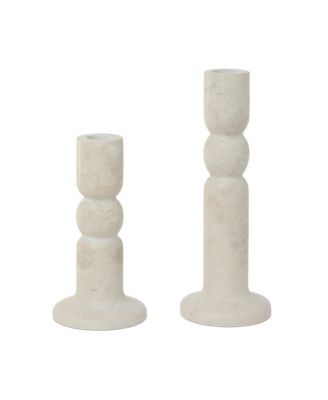  Stone Taper Candle Holders, Set of 2