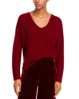 V Neck Ribbed Sweater