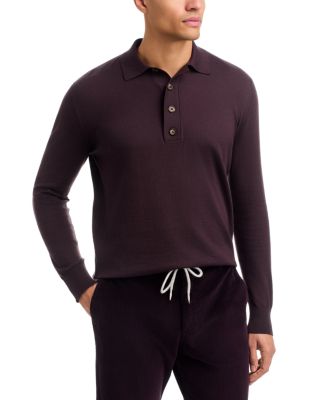 Cotton & Cashmere Knit Slim Fit Sweater Polo