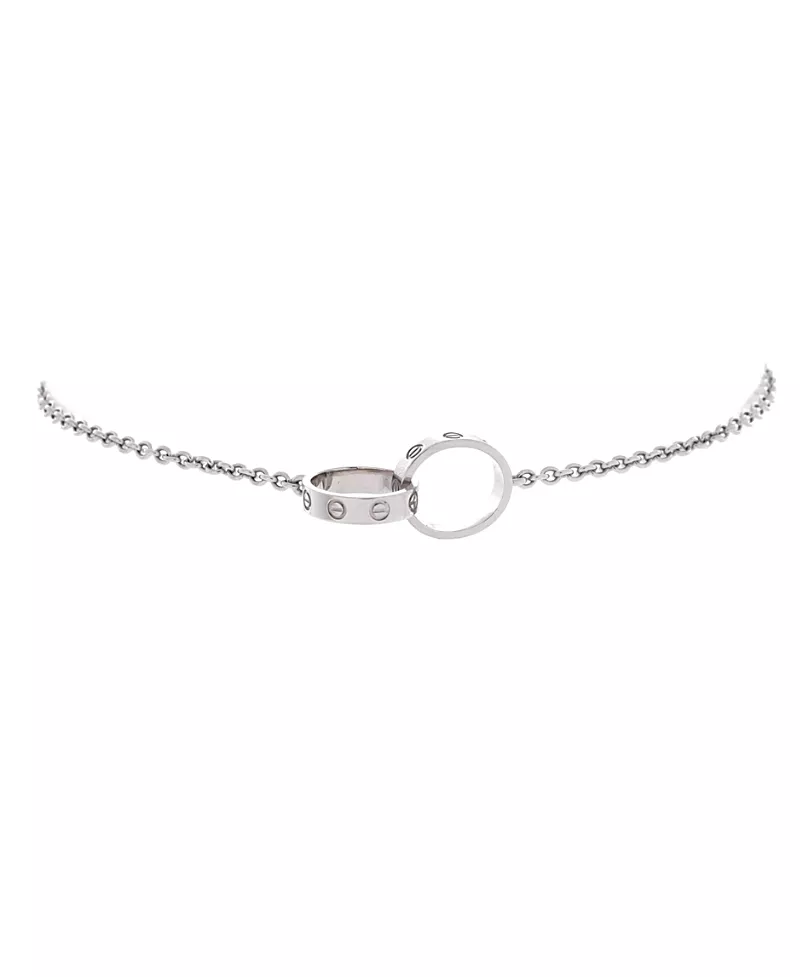 Pre-Owned Cartier Love Interlocking Bracelet 18K White Gold