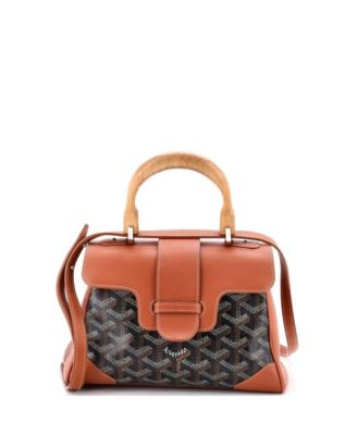  Mini Saigon Top Handle Bag Coated Canvas with Leather