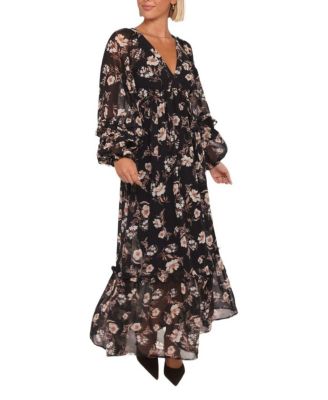  Evian Long Sleeve Maxi Dress