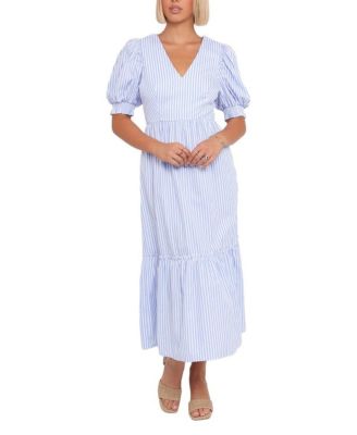  Steele Puff Sleeve Midi Dress