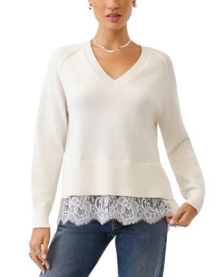 Camila Lace Layered Hem Sweater