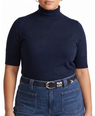 Women's Plus Savvy Fine Knit Turtleneck Sweater