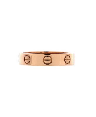  Love Wedding Band 1 Diamond Ring 18K Rose Gold with Diamond