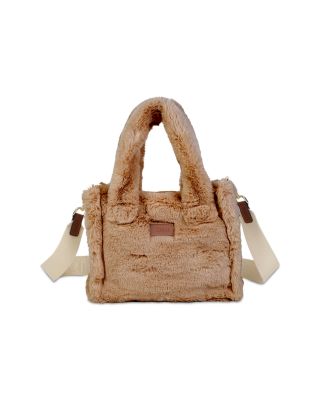 Girls' Faux Fur Basket Tote