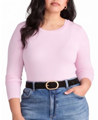  Women's Plus Cloud Rib Long Sleeve Tee