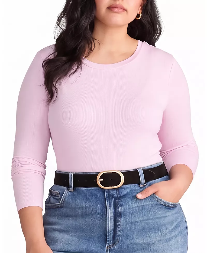 Universal Standard Women's Plus Cloud Rib Long Sleeve Tee