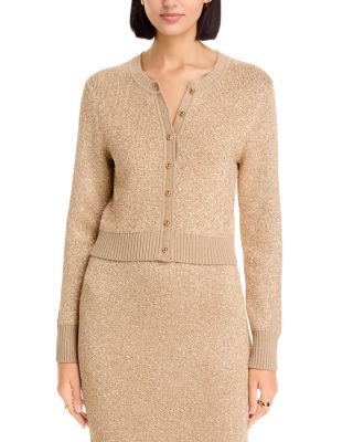 Mollie Classic Ribbed Crewneck Cardigan