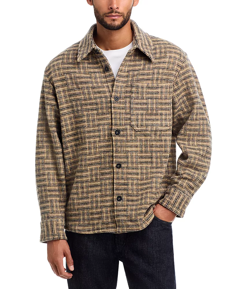 A. p.c. Surchemise Baptiste Plaid Merino Wool Shirt