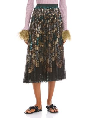 Accordion Midi Skirt