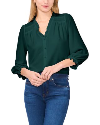 Ruffle Trim Blouse