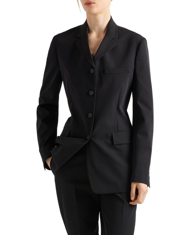 NEW! Prada Single-Breasted Techno Stretch Jacket by Bloomingdale's