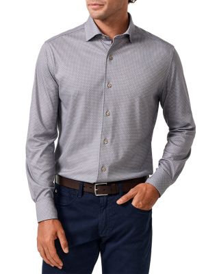 David Donahue Cotton Neat Knit Sport Shirt