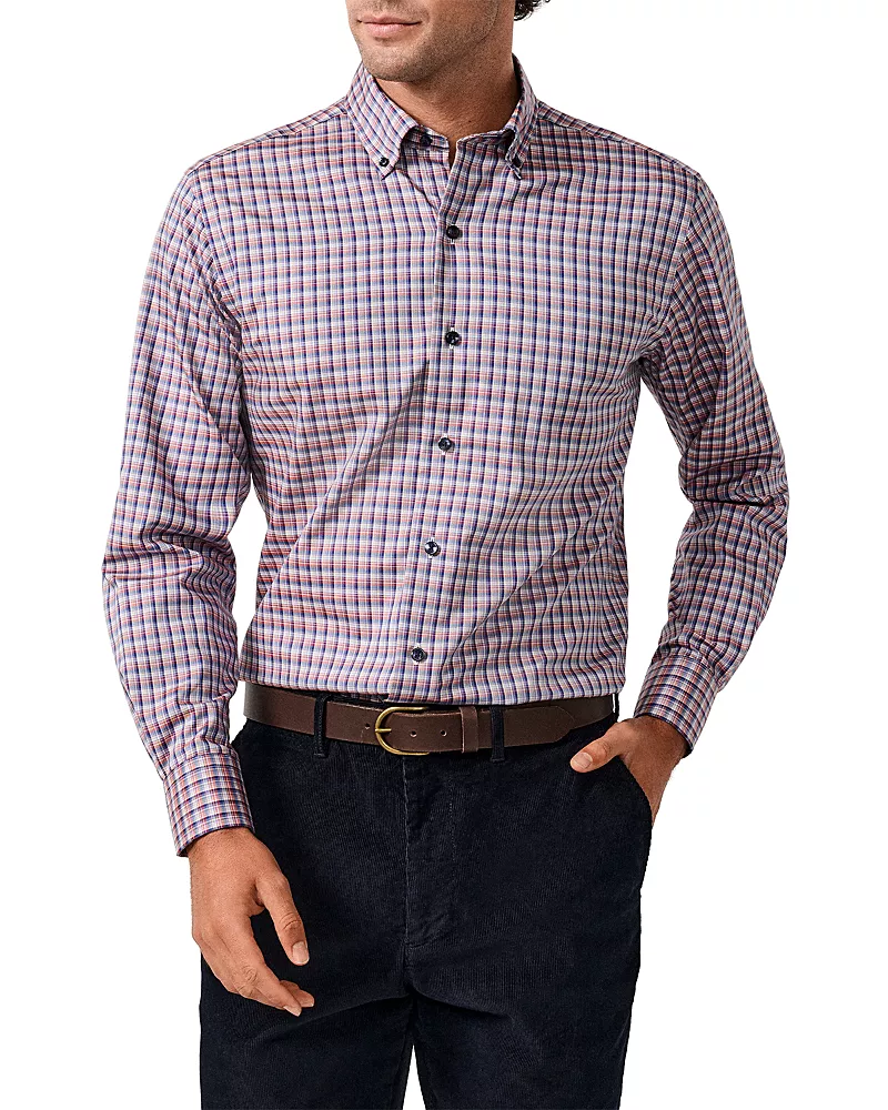 David Donahue Cotton Check Sport Shirt