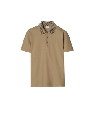  Check Collar Cotton Polo Shirt