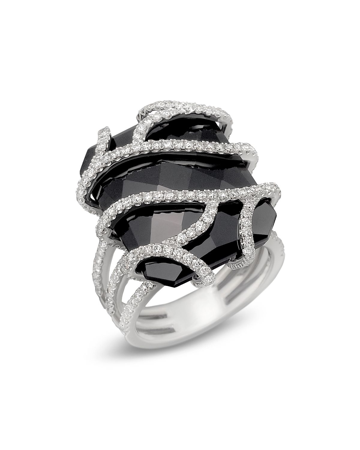 Diamond and Black Onyx Ring